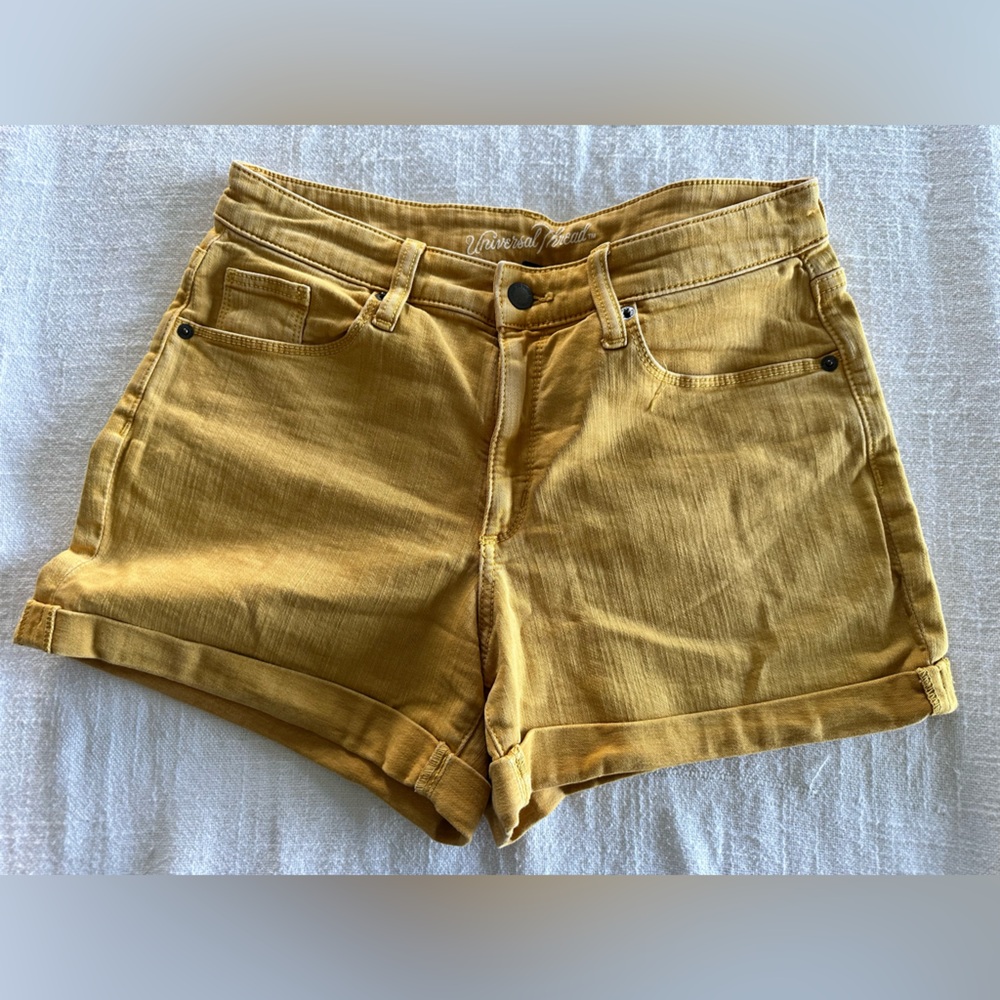 Universal Thread Mustard Yellow Denim Shorts